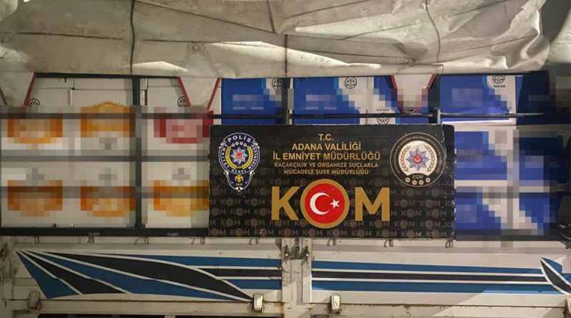 Adana'da 6 milyon 690 bin kaçak makaron ele geçirildi