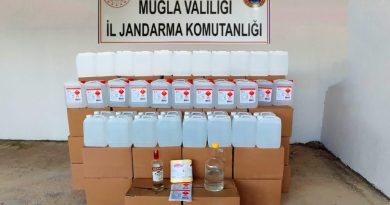 Bodrum’da 1080 litre etil alkol ele geçirildi