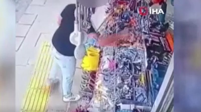 Hırdavatçıdan musluk hırsızlığı güvenlik kamerasına takıldı