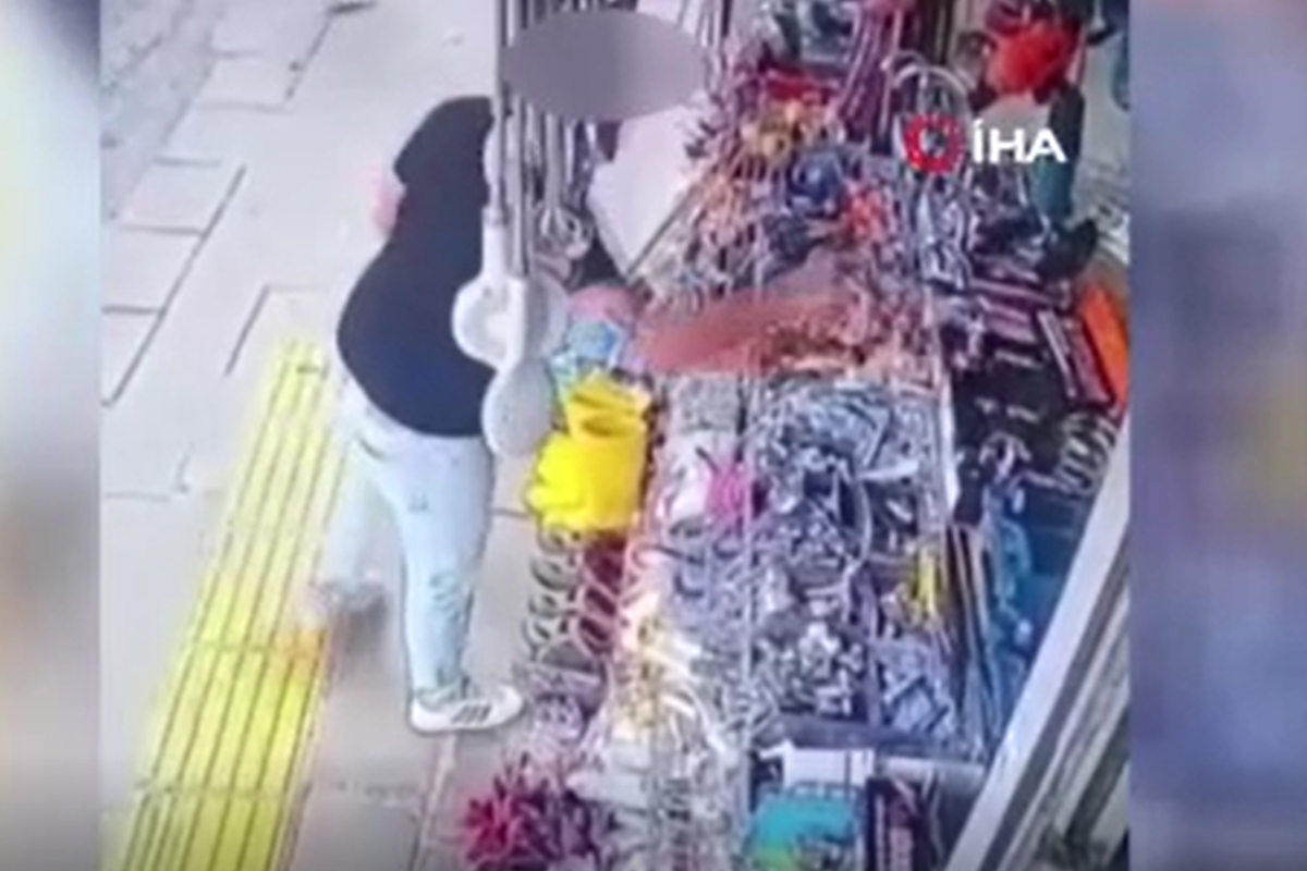 Hırdavatçıdan musluk hırsızlığı güvenlik kamerasına takıldı