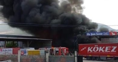 İzmir'de geri dönüşüm tesisinde yangın