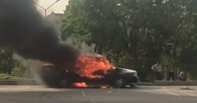 LPG’li araç alev topuna döndü