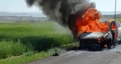 Otomobil alev topuna döndü