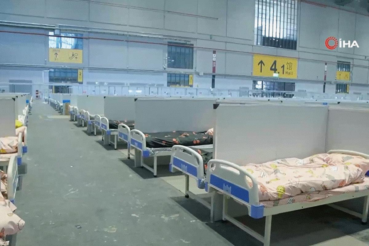 Şanghay’da Milli Sergi ve Kongre Merkezi sahra hastanesine dönüştürüldü