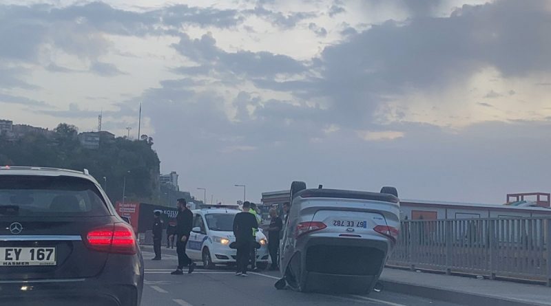 Sürücüsünün kontrolünden çıkan otomobil takla attı: 2 yaralı