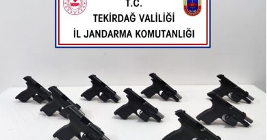 Tekirdağ’da ruhsatsız tabancalar ele geçirildi