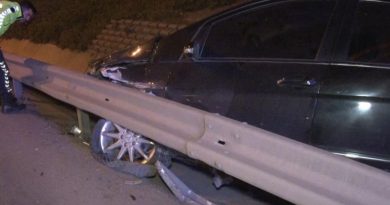 TEM otoyolunda kontrolü kaybeden sürücü su kanalına uçtu