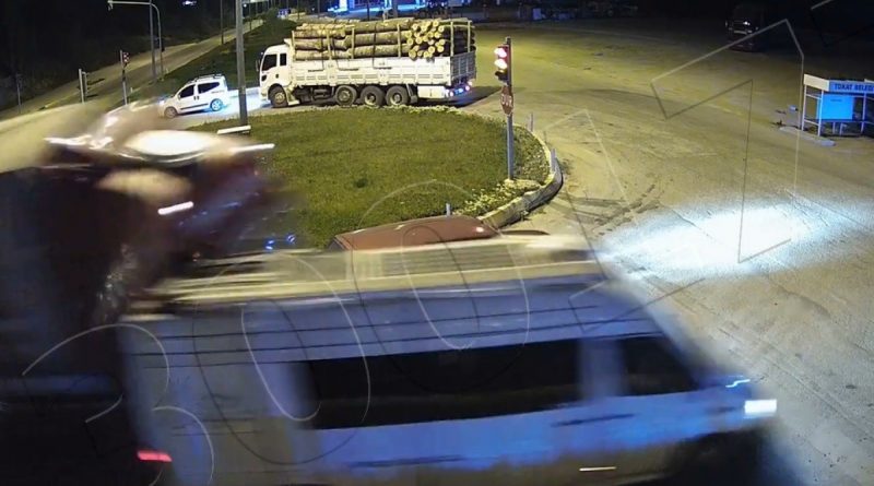 Tokat’ta facianın eşiğinden dönüldüğü anlar kameralara yansıdı