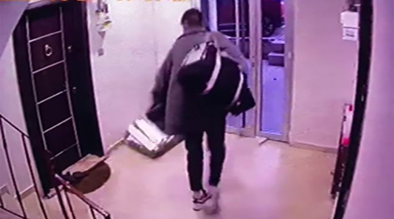 Valizle ayakkabı çalan hırsız kamerada