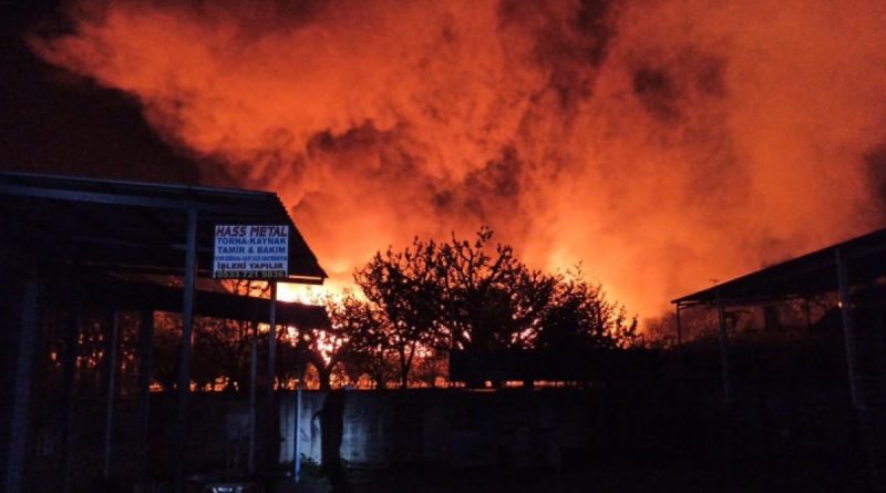 Yalova’da kereste fabrikasında korkutan yangın