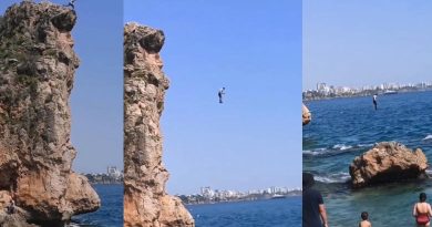 30 metrelik falezlerden canını hiçe sayarak denize atladı