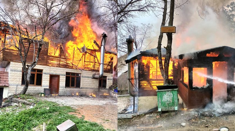 Abant Tabiat Parkı’da yanan ev küle döndü