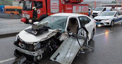 Ağaca çarparak hurdaya dönen otomobilden yaralı çıktılar