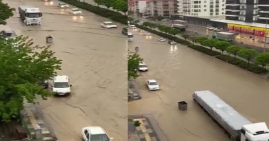 Ankara’da sağanak yağmur sonrası yollar göle döndü
