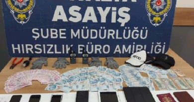 Antalya’da bir araçtan 60 bin lira çalan hırsızlar İzmir’de yakalandı