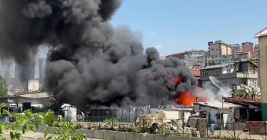 Ataşehir’de kağıt toplayıcılarının karton deposunda yangın
