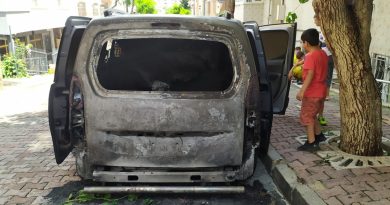 Bahçelievler'de hafif ticari araç alev alev yandı