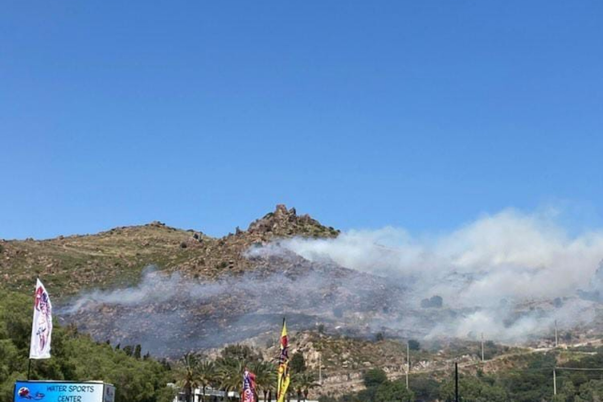 Bodrum’da otluk ve makilik alanda yangın