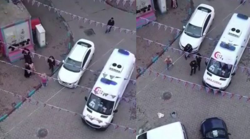 Bursa'da alkollü kadın ambulansa binmemek için direndi