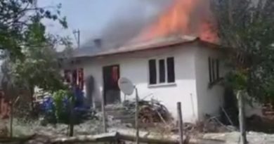 Bursa'da çıkan yangında iki ev ve bir traktör küle döndü