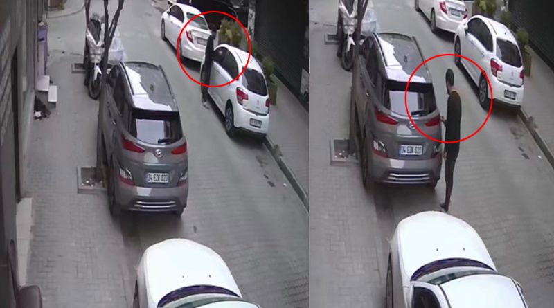 Cam parçasıyla onlarca aracı çizdi