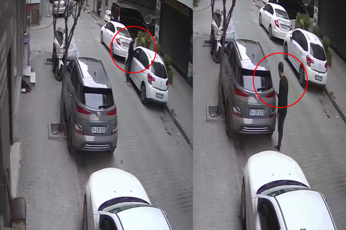 Cam parçasıyla onlarca aracı çizdi