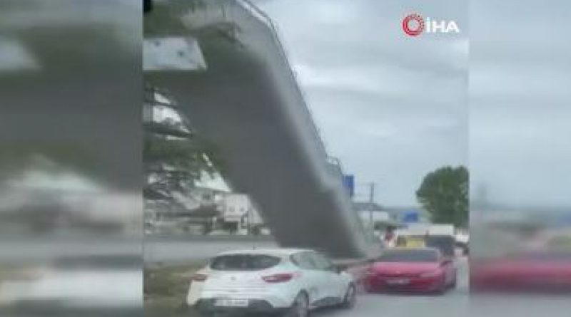 E-5’teki düğün konvoyunda havaya ateş açan magandalar kamerada