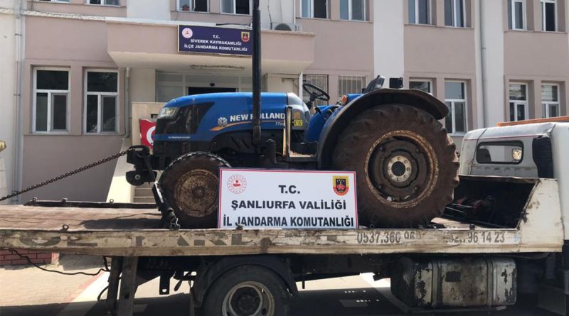 Gaziantep’ten çalınan traktör Şanlıurfa’da bulundu