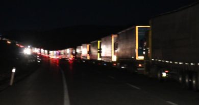 Hamzabeyli Sınır Kapısında tır kuyruğu