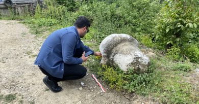 Heyelanda toprağın içinden tarih çıktı