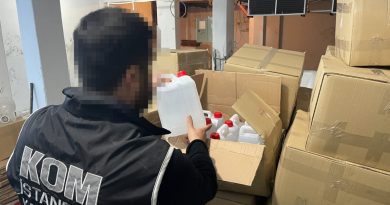 İstanbul'da sahte alkol üreticilerine baskın: 24 ton 875 litre etil alkol ele geçirildi