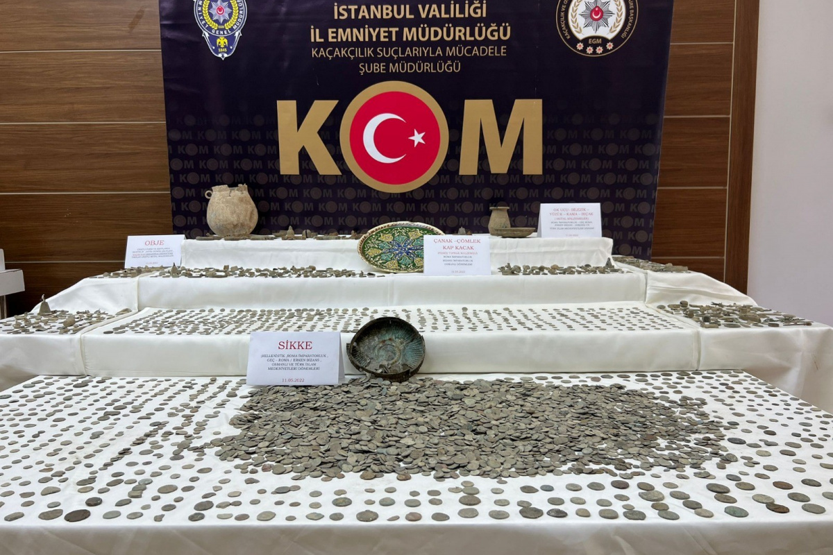 İstanbul’da tarihi eser kaçakçılığı operasyonu: 12 bin 267 eser ele geçirildi