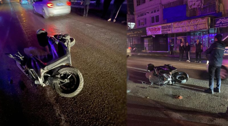 Kendisine çarpan otomobili kovaladı