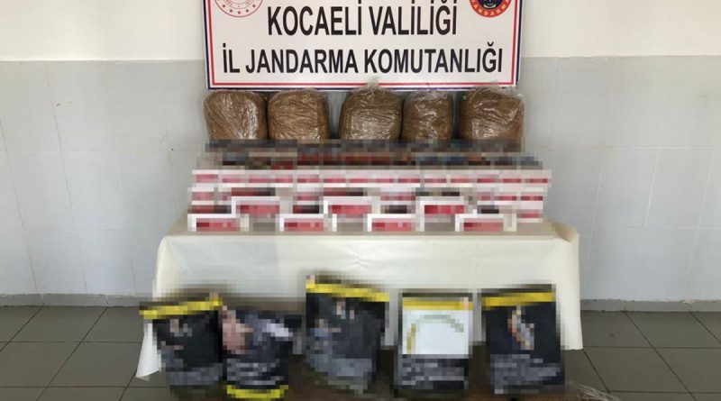 Kocaeli'de 82 kilo tütün ele geçirildi