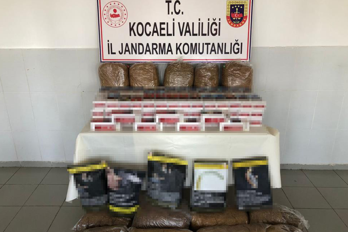 Kocaeli'de 82 kilo tütün ele geçirildi
