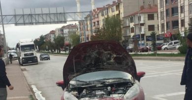 Konya'da otomobilde yangın paniği
