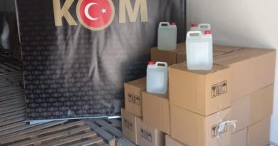Lojistik deposunda 500 litre kaçak etil alkol ele geçirildi