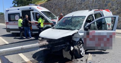 Maltepe’de ticari araç bariyerlere saplandı: 2 yaralı