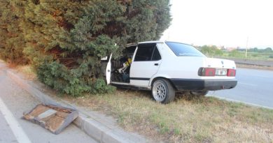 Manisa’da otomobil refüjdeki ağaca çarptı: 1 ölü, 1 ağır yaralı