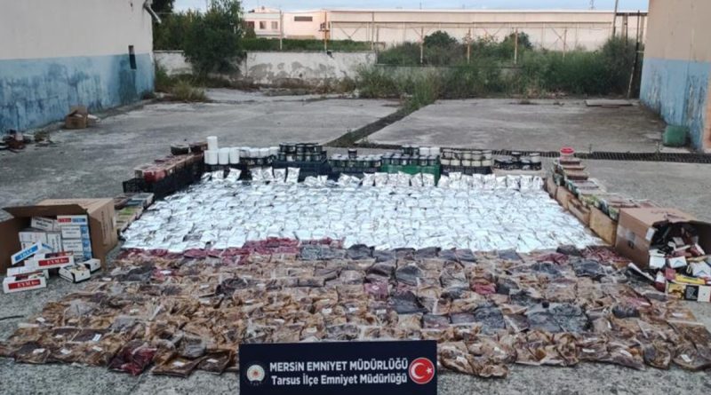 Mersin'de 435 kilogram gümrük kaçağı nargile tütünü ele geçirildi