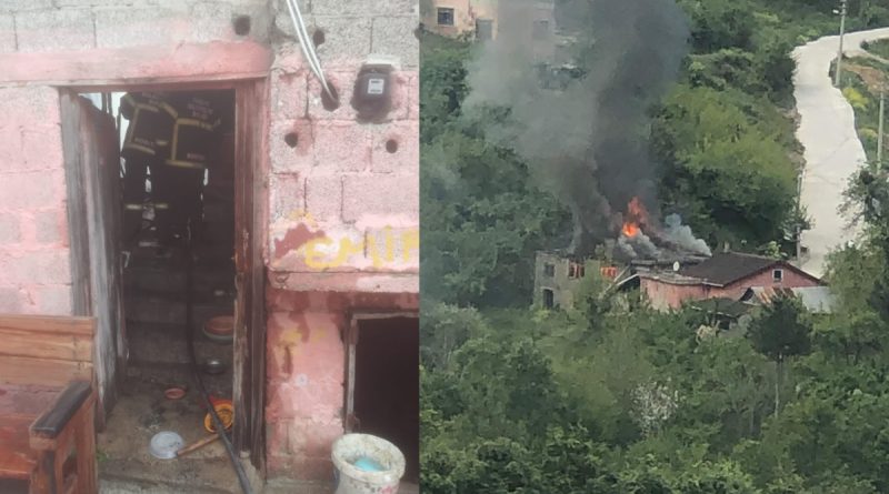 Metruk binada çıkan yangın paniğe neden oldu