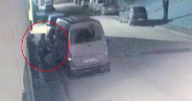 Minibüsten hırsızlık güvenlik kameralarına yansıdı