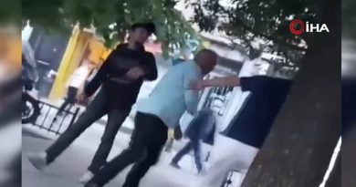 Öfkeli baba, oğlunun tartıştığı genci böyle dövdü