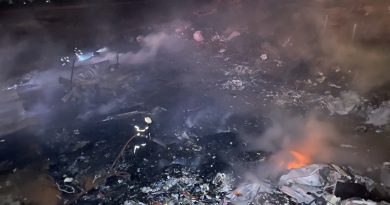 Palet deposu alev alev yandı