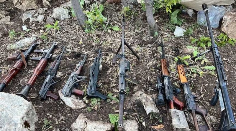 Pençe-Kilit Operasyonu’nda PKK’ya ait çok sayıda silah ve mühimmat ele geçirildi