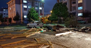 Rüzgarda uçan çatı kağıt gibi katlandı: 1 yaralı