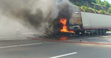 Samsun'da tır yangını