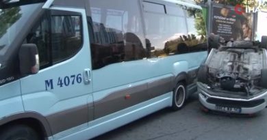 Şişli’de trafik kazası: Takla atan araçta sıkışan sürücü kurtarıldı