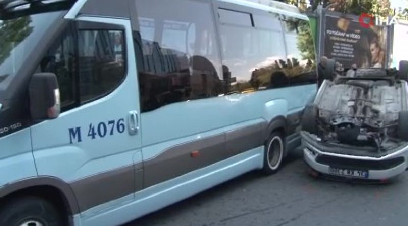 Şişli’de trafik kazası: Takla atan araçta sıkışan sürücü kurtarıldı