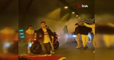 Şişli’de tünelde tehlikeli asker eğlencesi